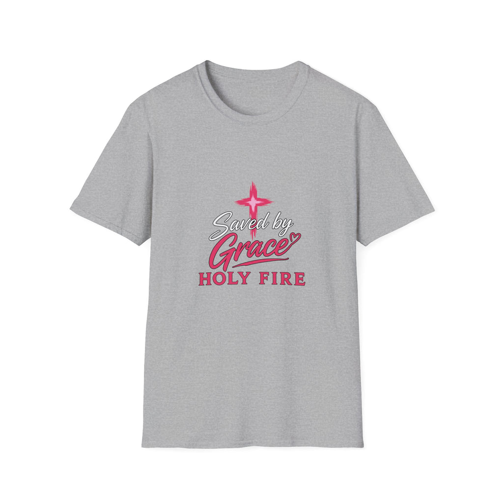 Saved by Grace Holy Fire T-Shirt — Christian Faith Inspirational Tee