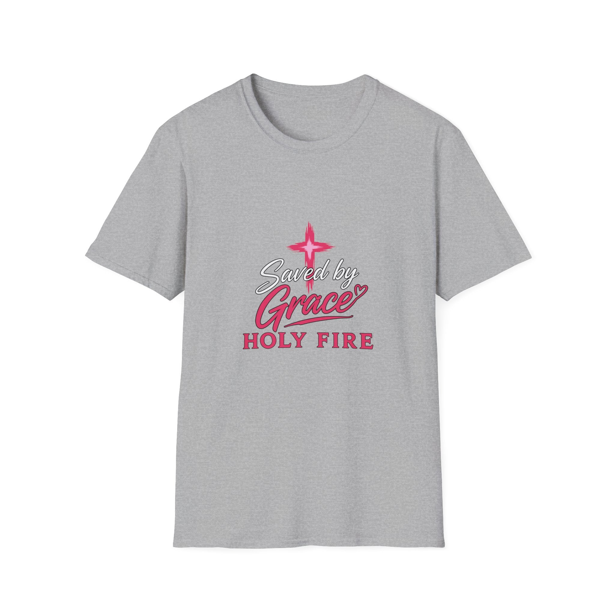 Saved by Grace Holy Fire T-Shirt — Christian Faith Inspirational Tee