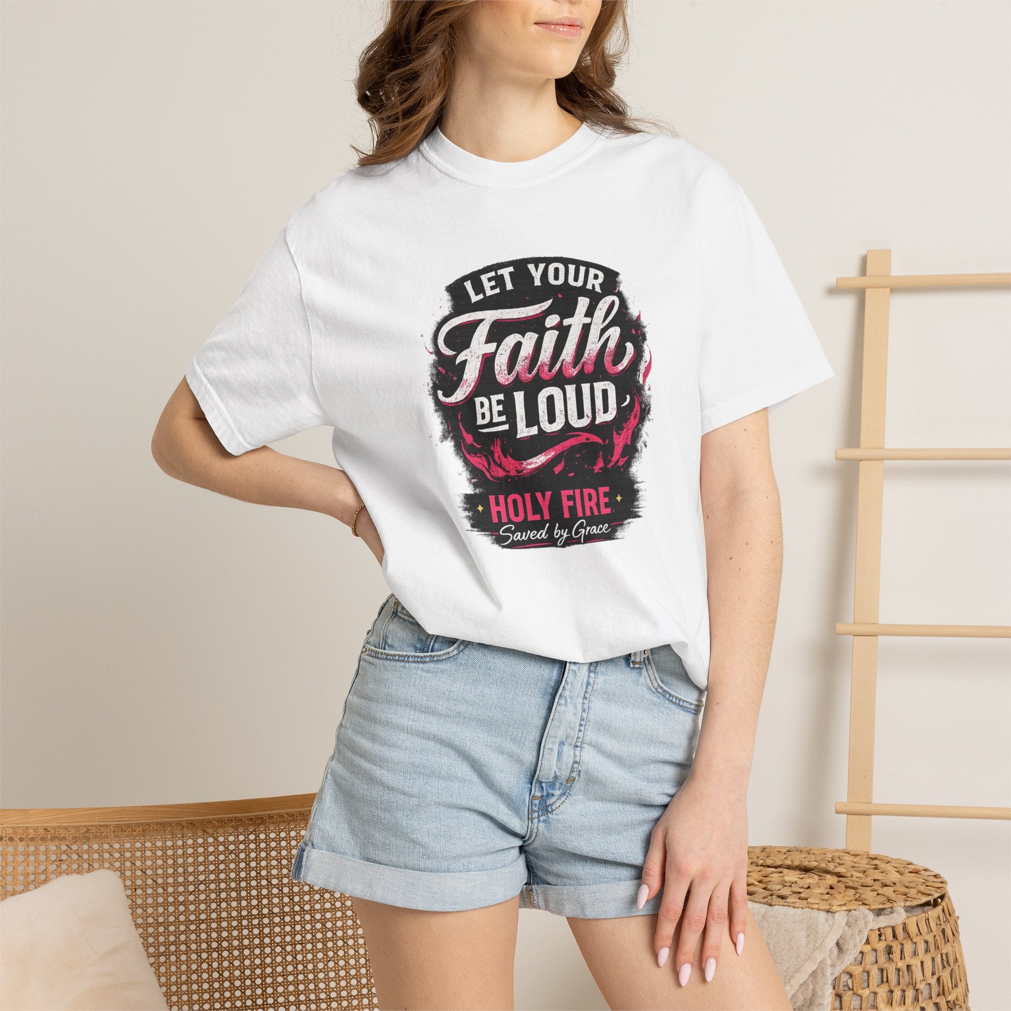 Faith Be Loud T-Shirt — "Let Your Faith Be Loud" Christian Graphic Tee