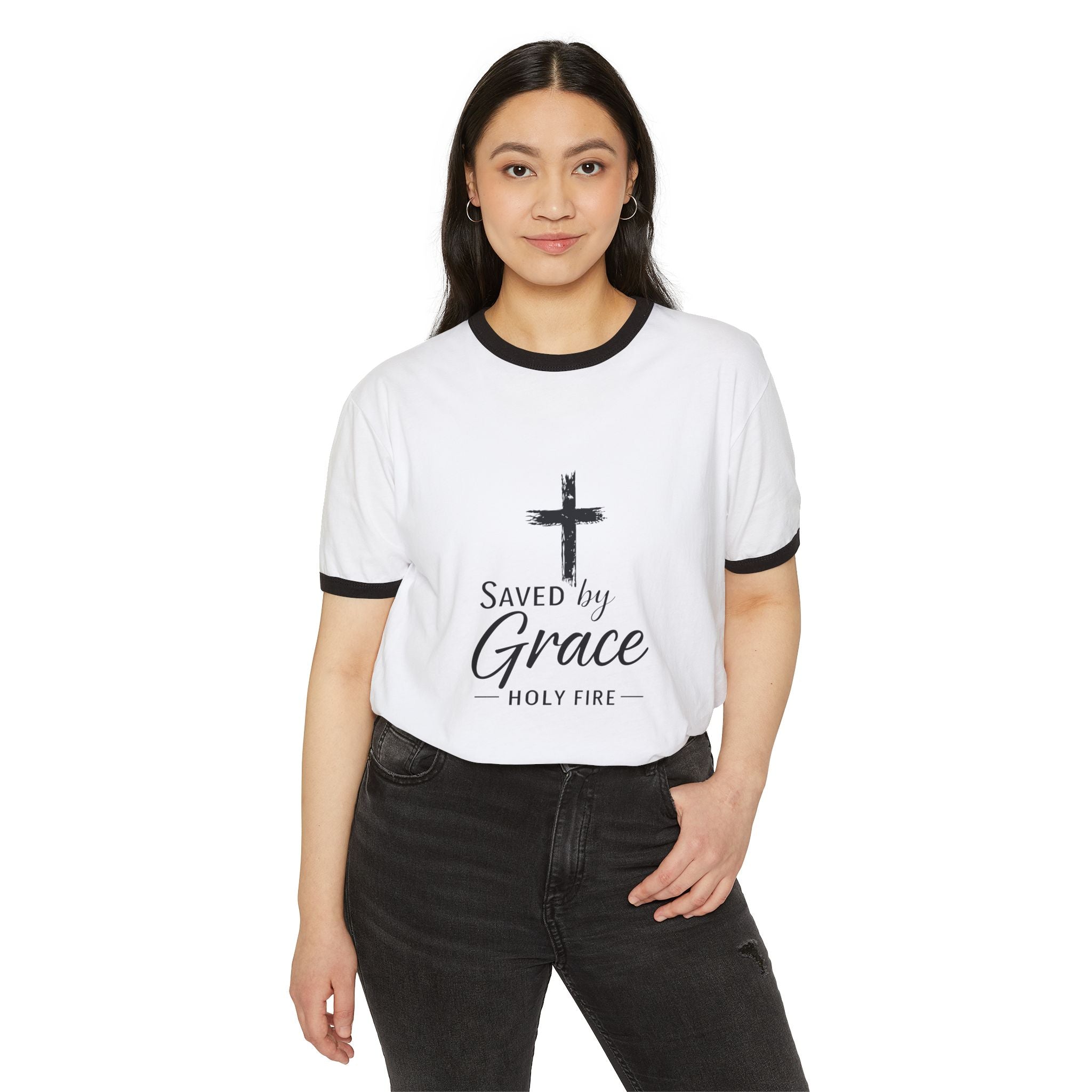 Saved by Grace Ringer T-Shirt