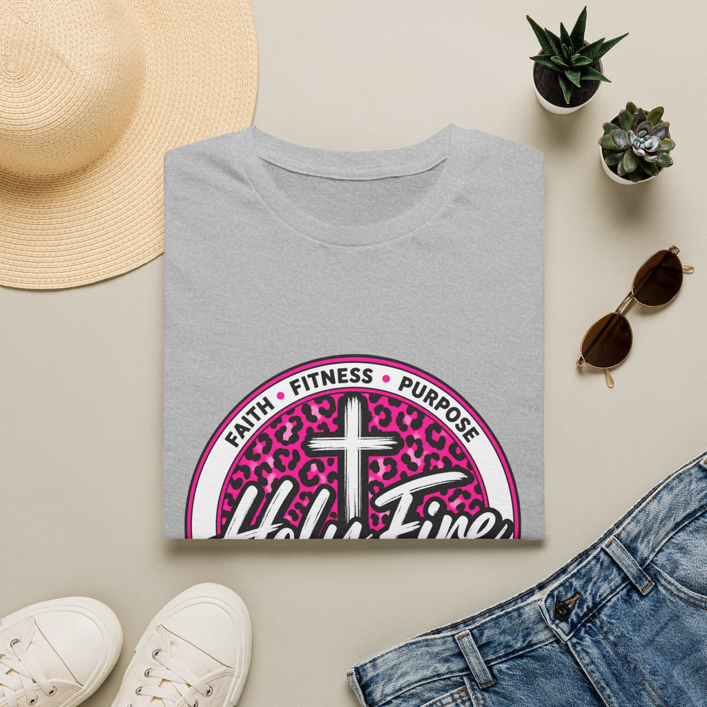 Holy Fire T-Shirt — Christian Faith Leopard Cross Tee