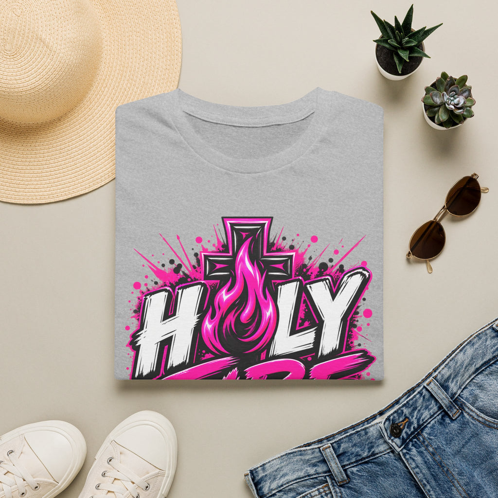 Holy Fire T-Shirt — "Saved by Grace" Christian Faith Tee