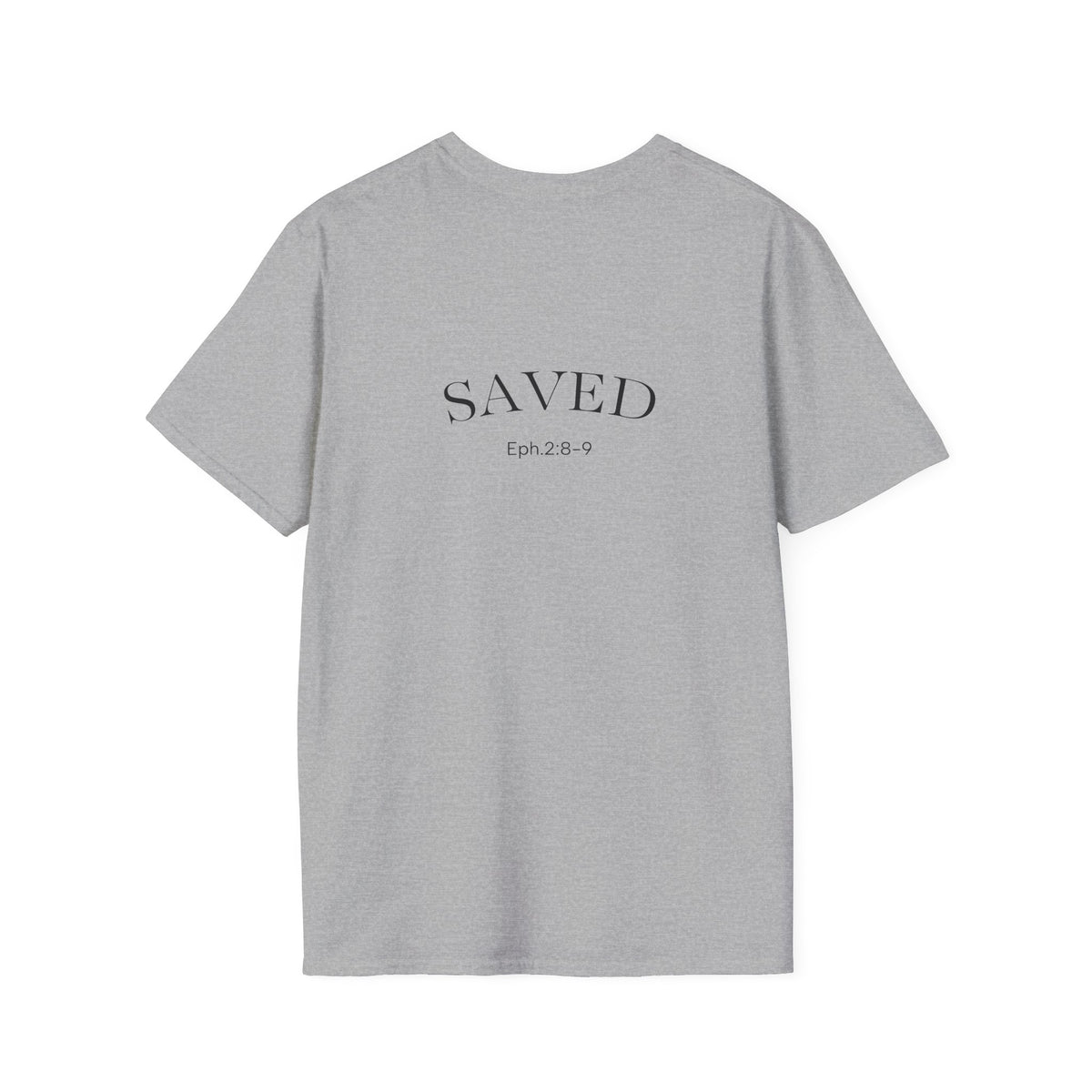 T‑Shirt — “Saved by Grace” Pink Leopard Cross Christian Faith Tee