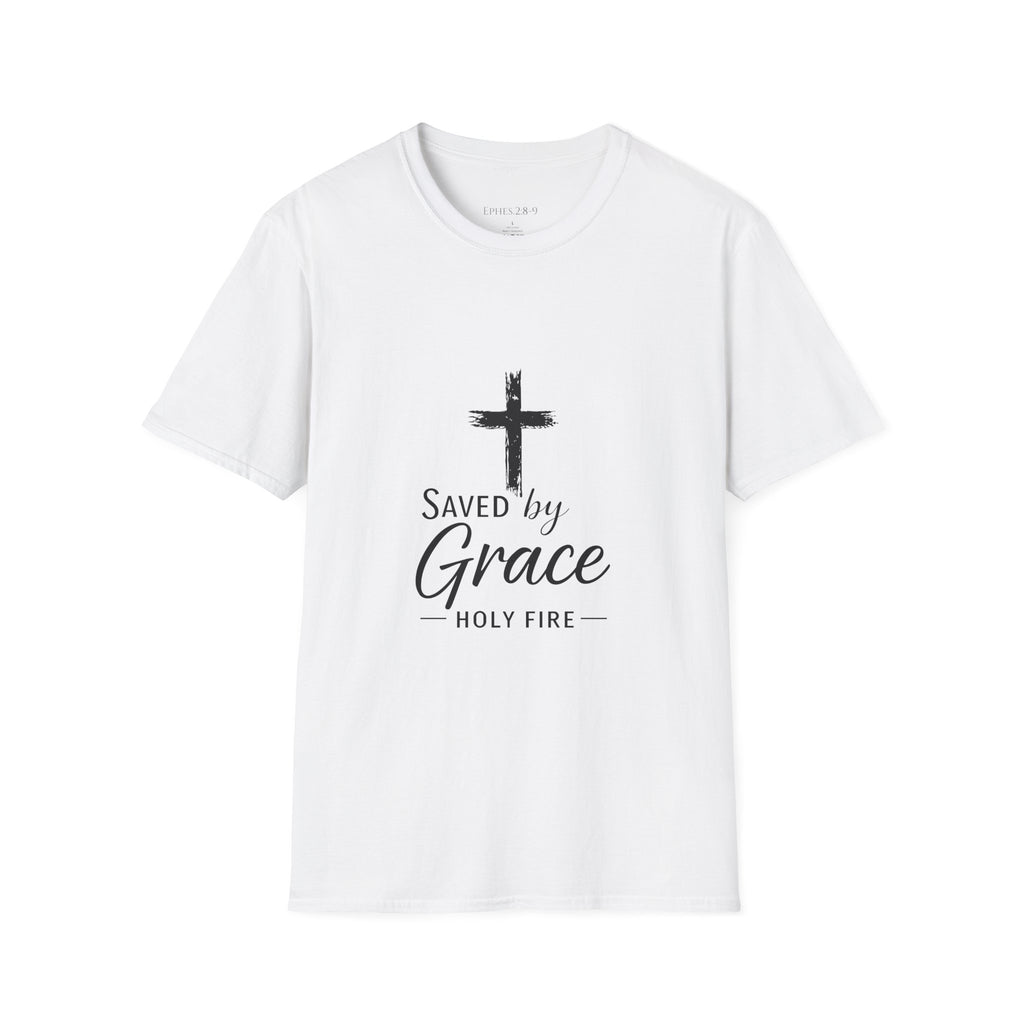 Christian 'Saved by Grace' T-Shirt - Inspirational Cross Faith Tee
