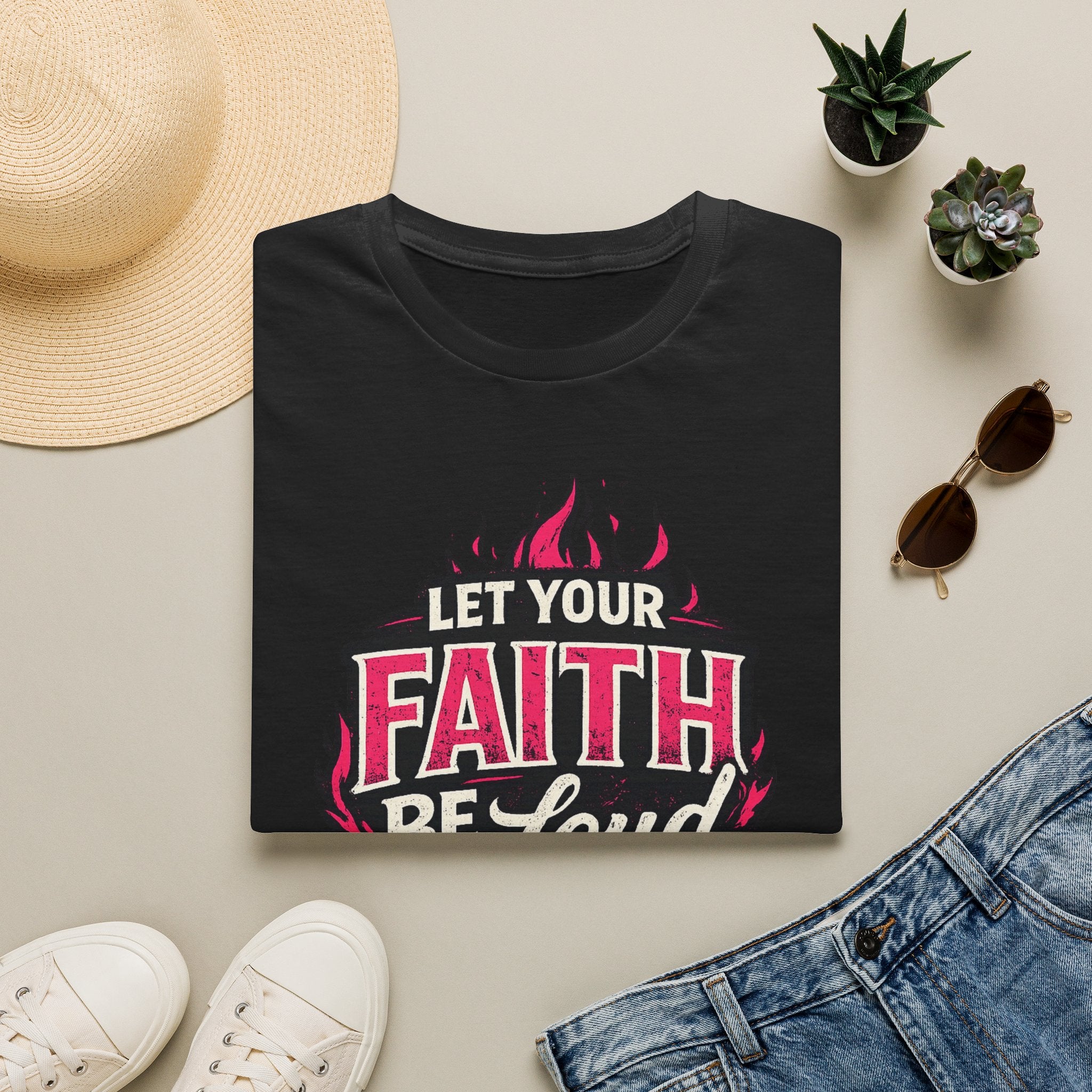 Let Your Faith Be Loud T-Shirt — Christian Inspirational Faith Design