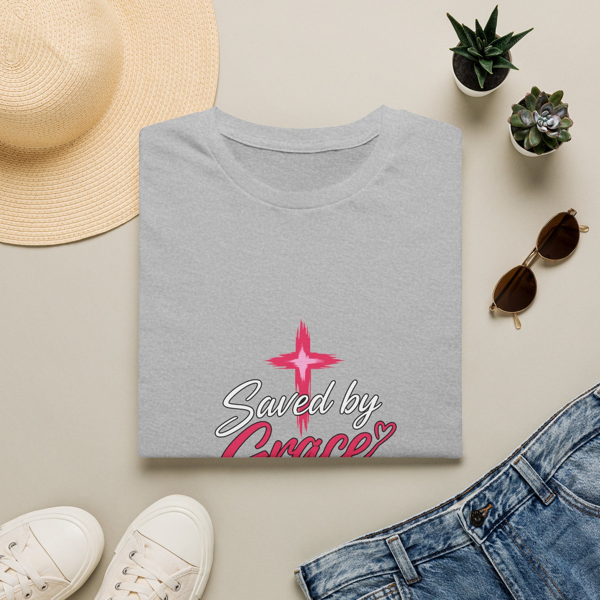 Saved by Grace Holy Fire T-Shirt — Christian Faith Inspirational Tee