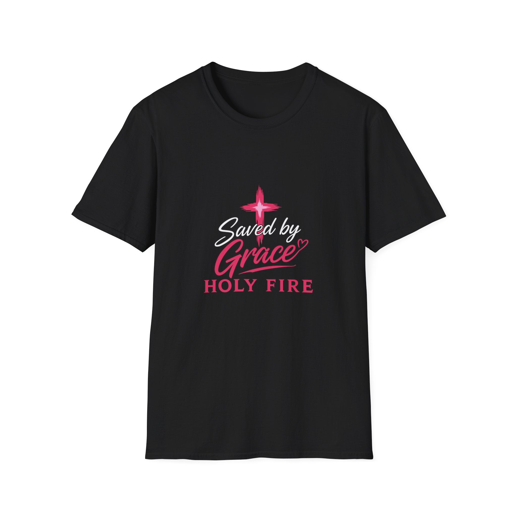 Saved by Grace Holy Fire T-Shirt — Christian Faith Inspirational Tee