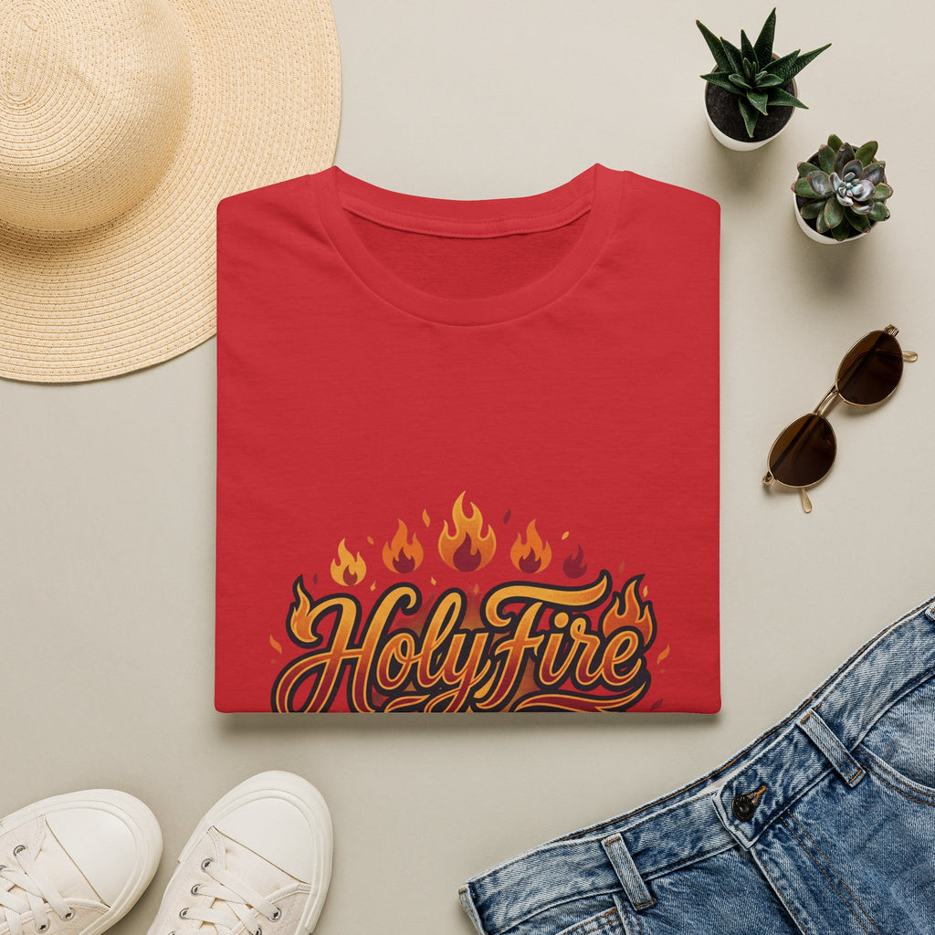 Holy Fire T-Shirt — "Every Rep is Worship" Faith Workout Tee