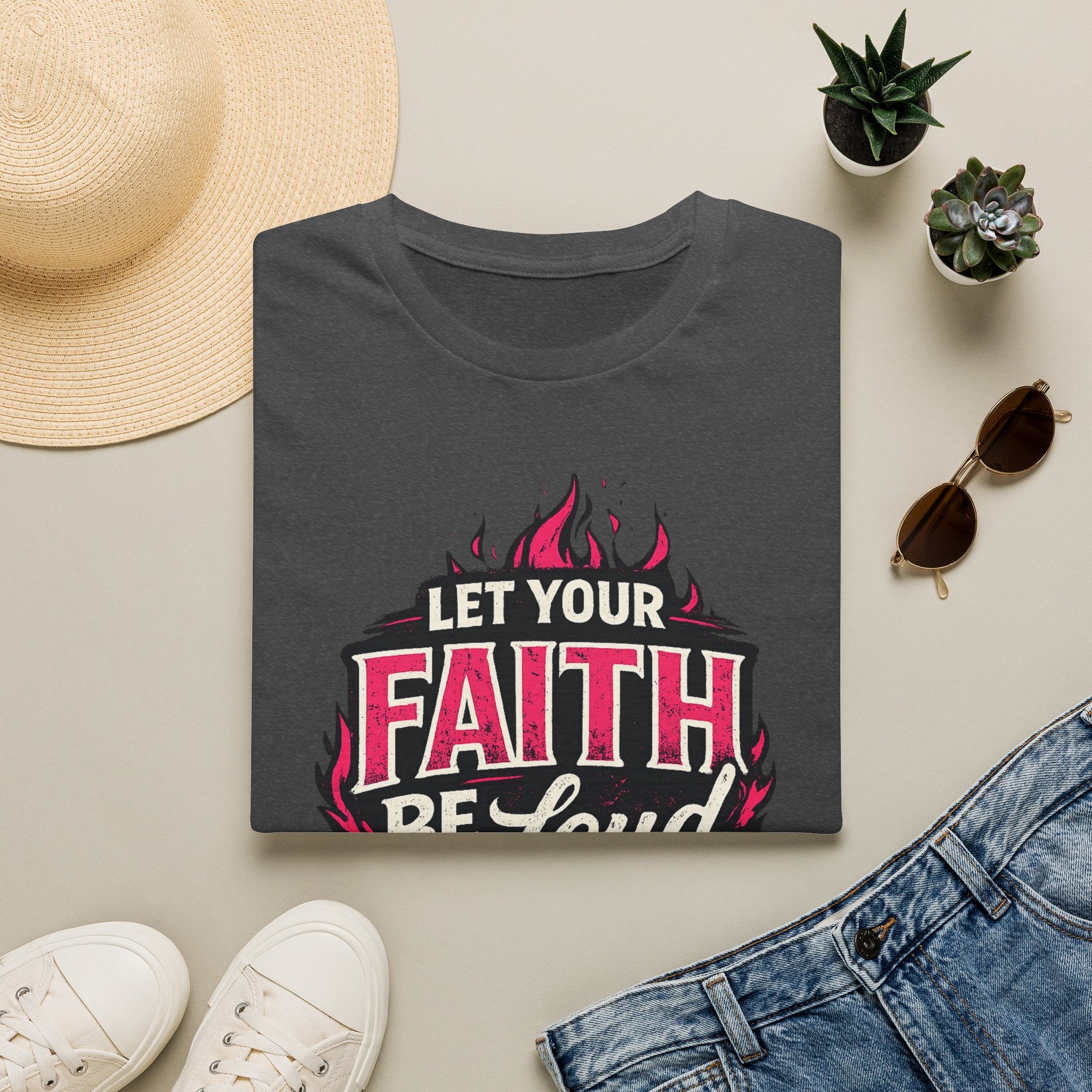 Let Your Faith Be Loud T-Shirt — Christian Inspirational Faith Design