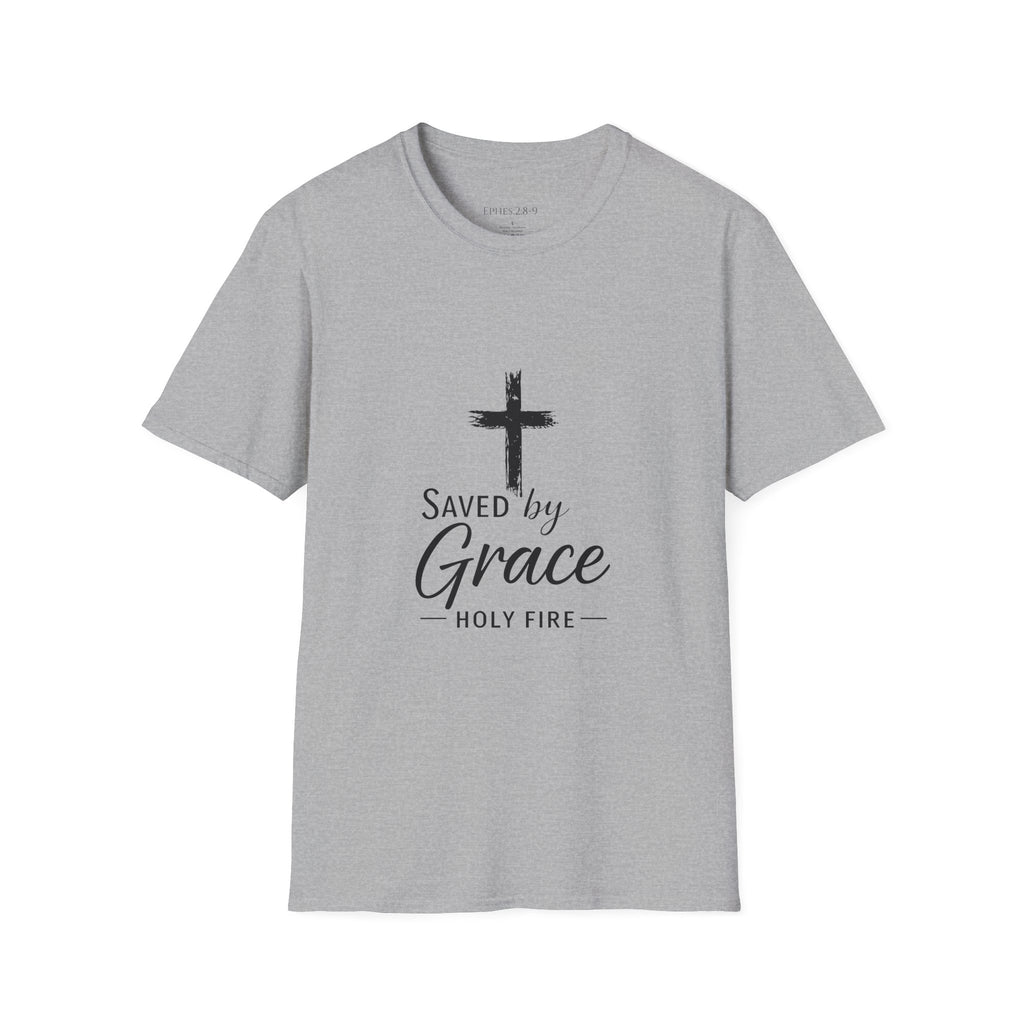 Christian 'Saved by Grace' T-Shirt - Inspirational Cross Faith Tee
