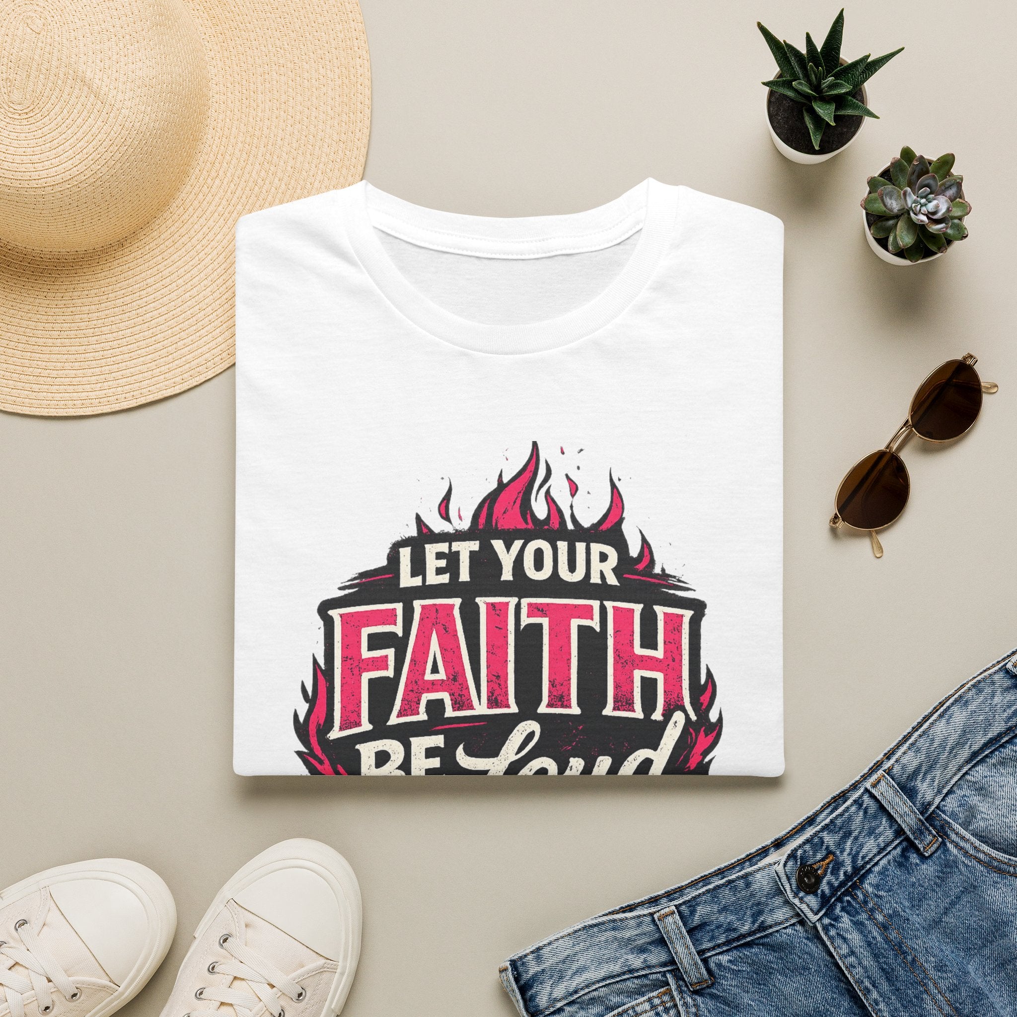Let Your Faith Be Loud T-Shirt — Christian Inspirational Faith Design