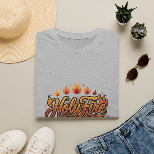 Holy Fire T-Shirt — "Every Rep is Worship" Faith Workout Tee