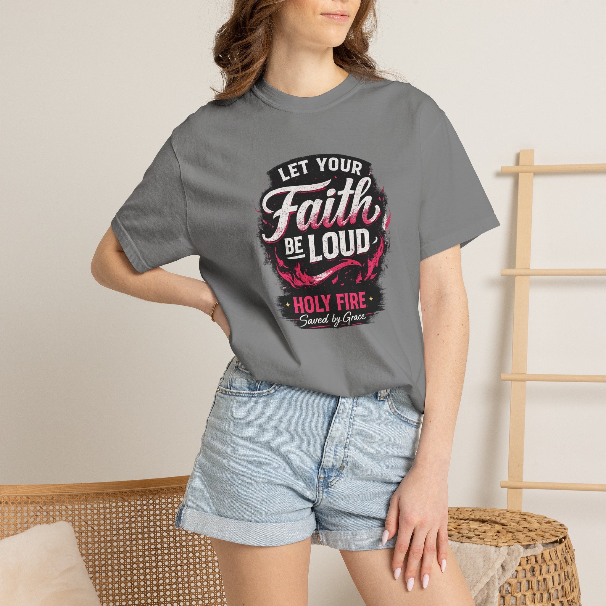Faith Be Loud T-Shirt — "Let Your Faith Be Loud" Christian Graphic Tee