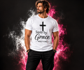 Christian T-Shirt — "Holy Fire" Saved by Grace (Ephesians 2:8) Graphic Tee